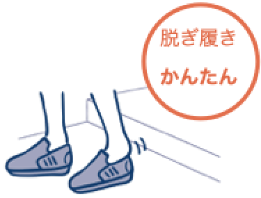 脱ぎ履きかんたん